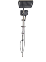 ⁦طقم دش مربع الماسورة نحاسي الحديث ومتكامل⁩ - الصورة ⁦2⁩