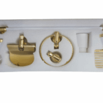 طقم اكسسوارات للتواليت محجر العصري والمميز متعدد الاستخدام