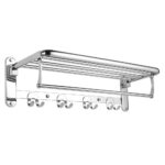 ⁦حامل المناشف القابل للطي المثبت على الحائط في الحمام⁩ - الصورة ⁦2⁩