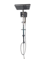 طقم دش مربع الماسورة نحاسي الحديث ومتكامل