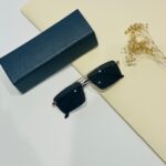 نظارةMen Rimless Square Lens Fashion Glasse