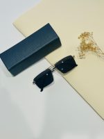 نظارةMen Rimless Square Lens Fashion Glasse