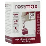 ⁦شرائط اختبار جلوكوز الدم من Rossmax HS200، وهي مصممة لإدارة مرض السكري 1*3 علبتين شرائط +جهاز فحص سكري مجاناً⁩ - الصورة ⁦2⁩