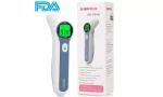 المنتج هو مقياس حرارة Jumper Medical FR412 بالأشعة تحت الحمراء ثنائي الوضع وبدون تلامس.