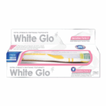 معجون اسنان وايت جلو معجون مبيض بقوة اضافية 100 مل مع فرشاة- White Glow Whitening Toothpaste for Sensitive